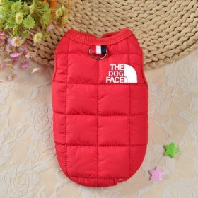 New Fleece-lined Pet Dog Clothing (Option: Red-XXL)